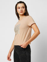 Women Beige T-Shirts