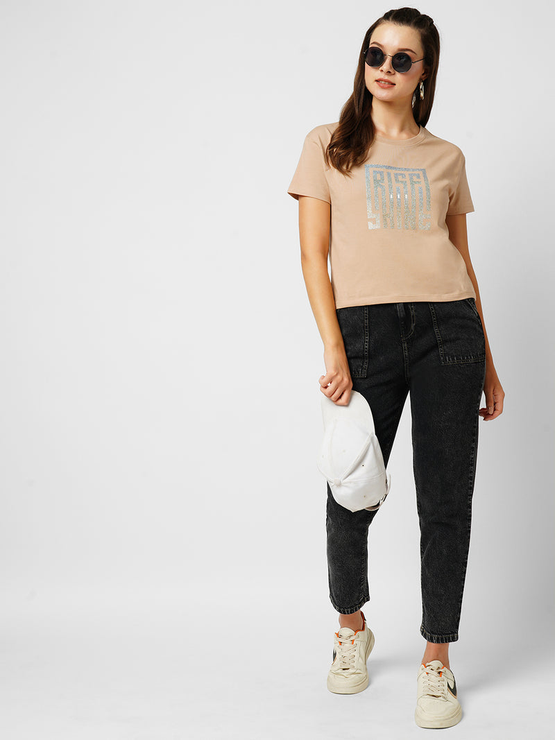 Women Beige T-Shirts