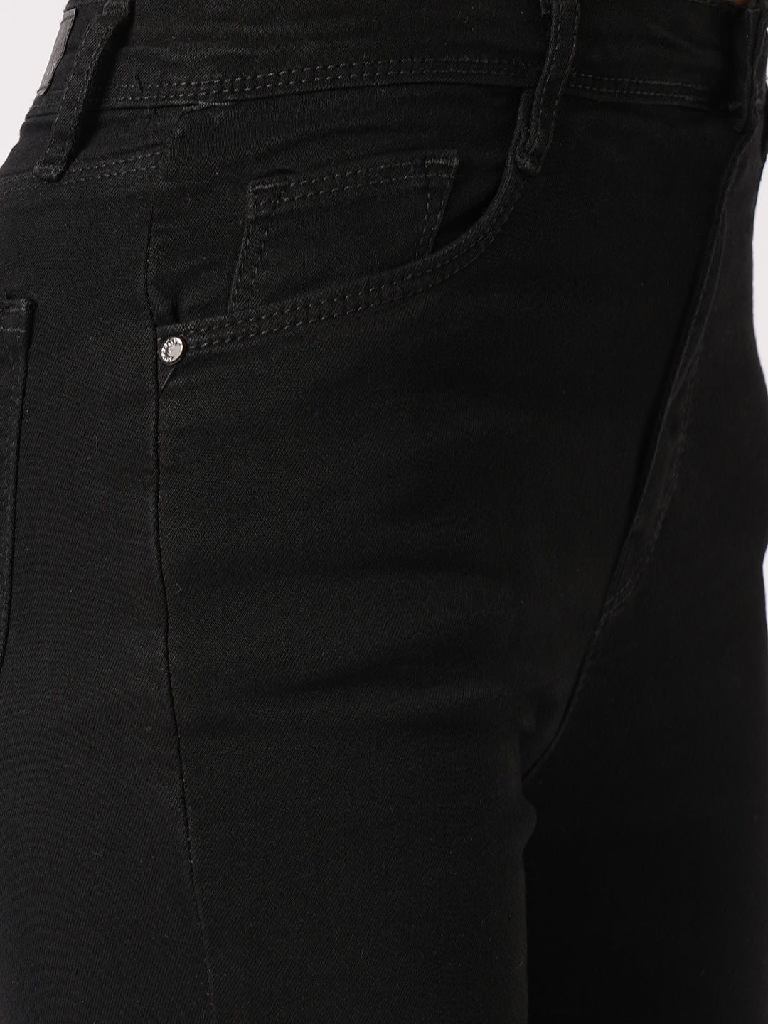 Women Black High-Rise Slim Straight Fit Jeans