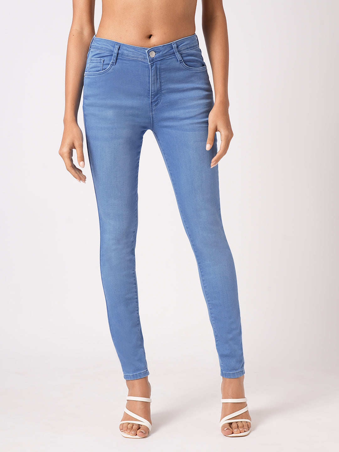 Women Bruno Blue High-Rise Skinny Jeans