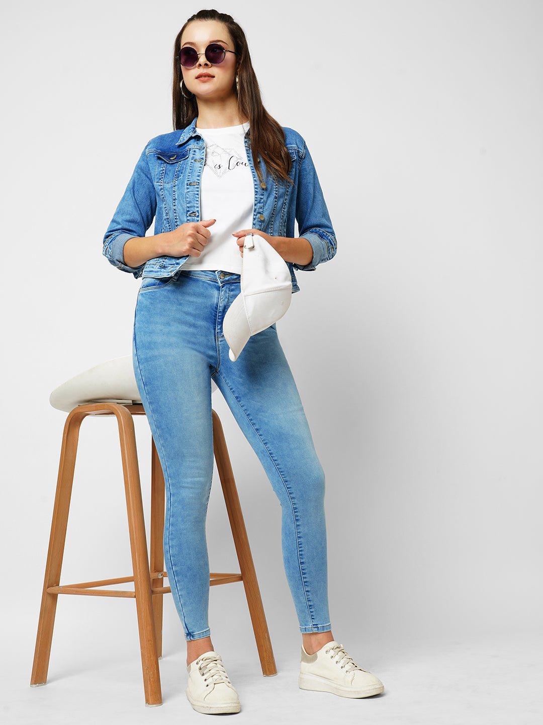 Women Blue Denim Jacket