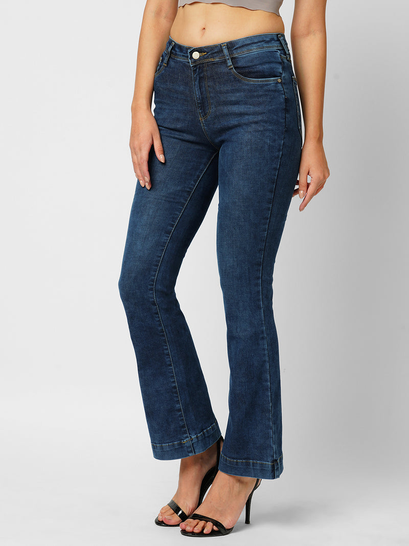 K5094 High Rise Mini Flare Jeans