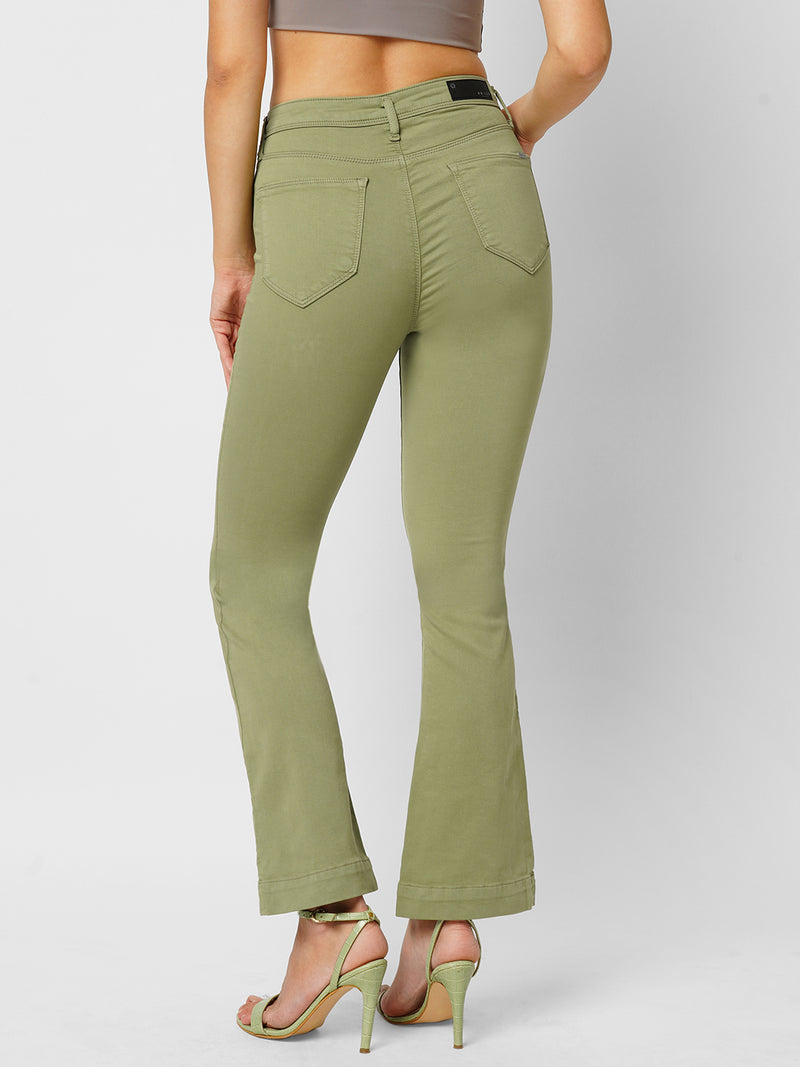 K5094 High Rise Mini Flare Jeans