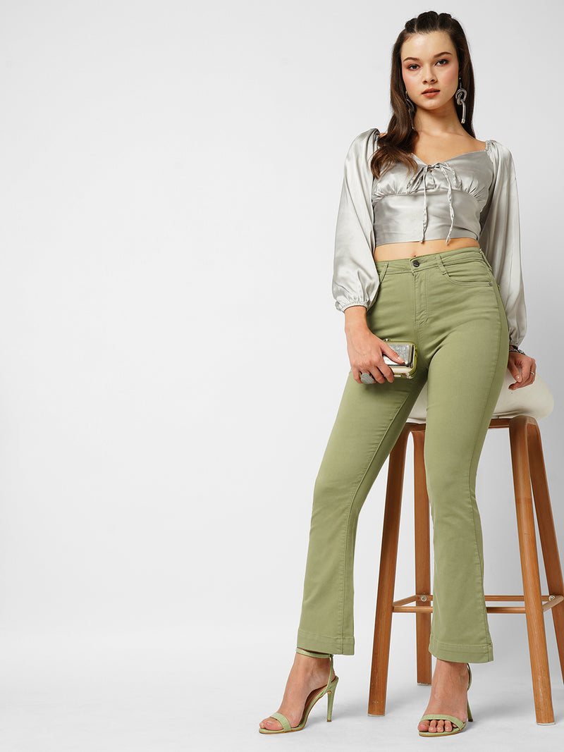 K5094 High Rise Mini Flare Jeans