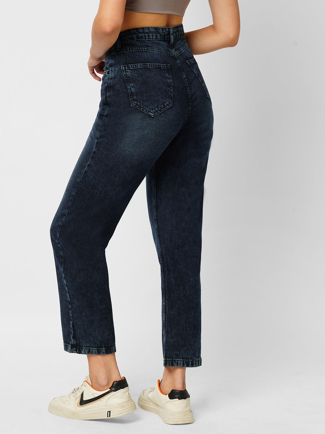 Women High-Rise Loose Straight Jeans