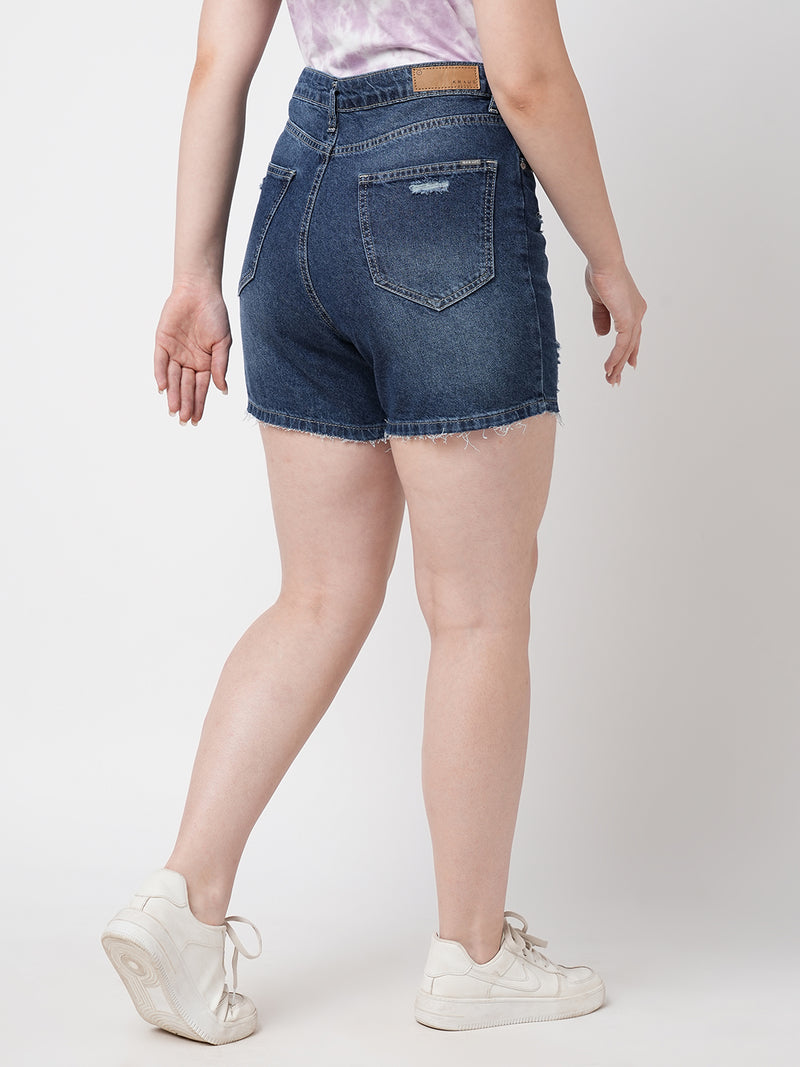 K4041 High Rise Slim Shorts