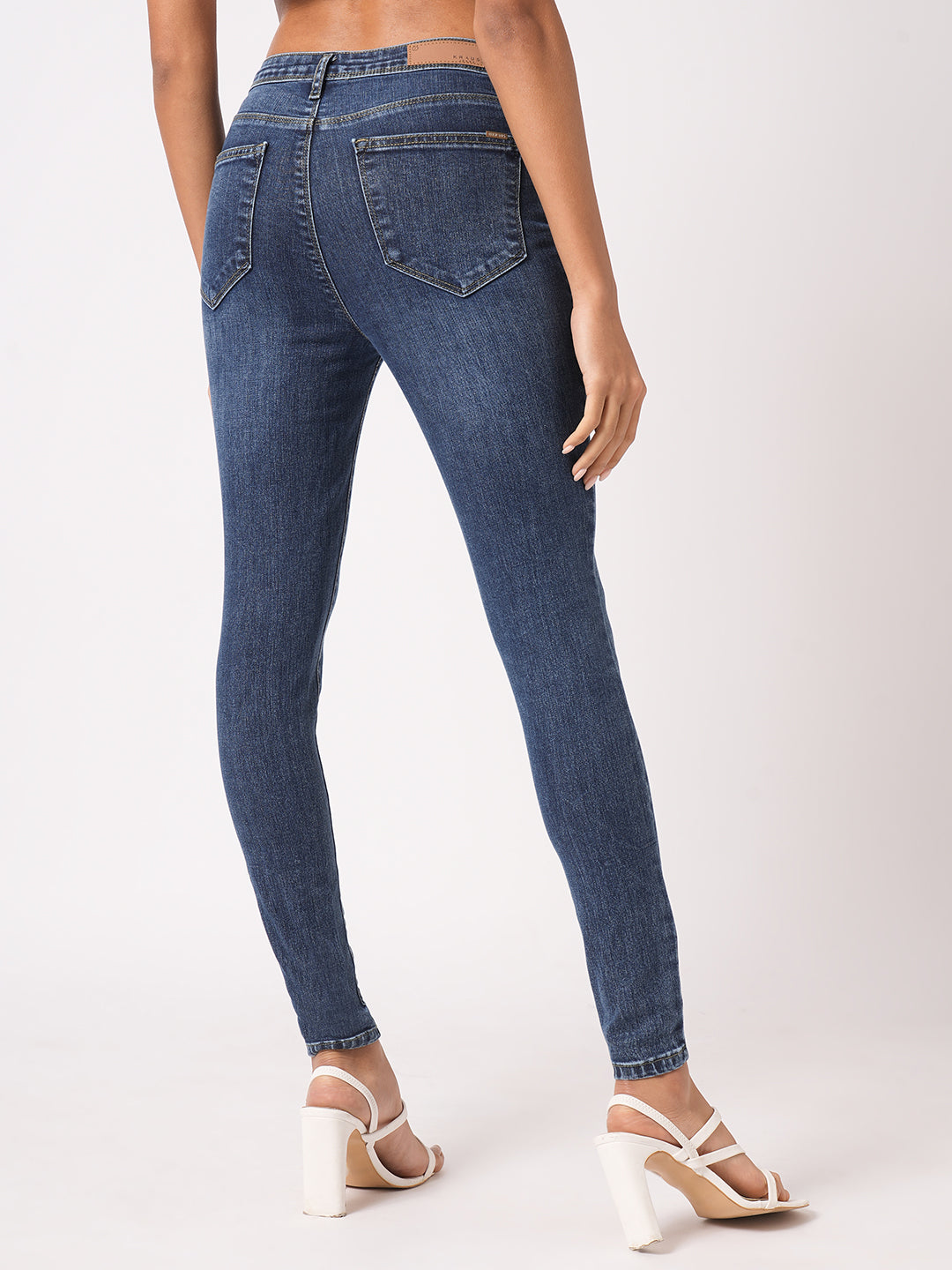 Women Blue High-Rise Skinny Jeans