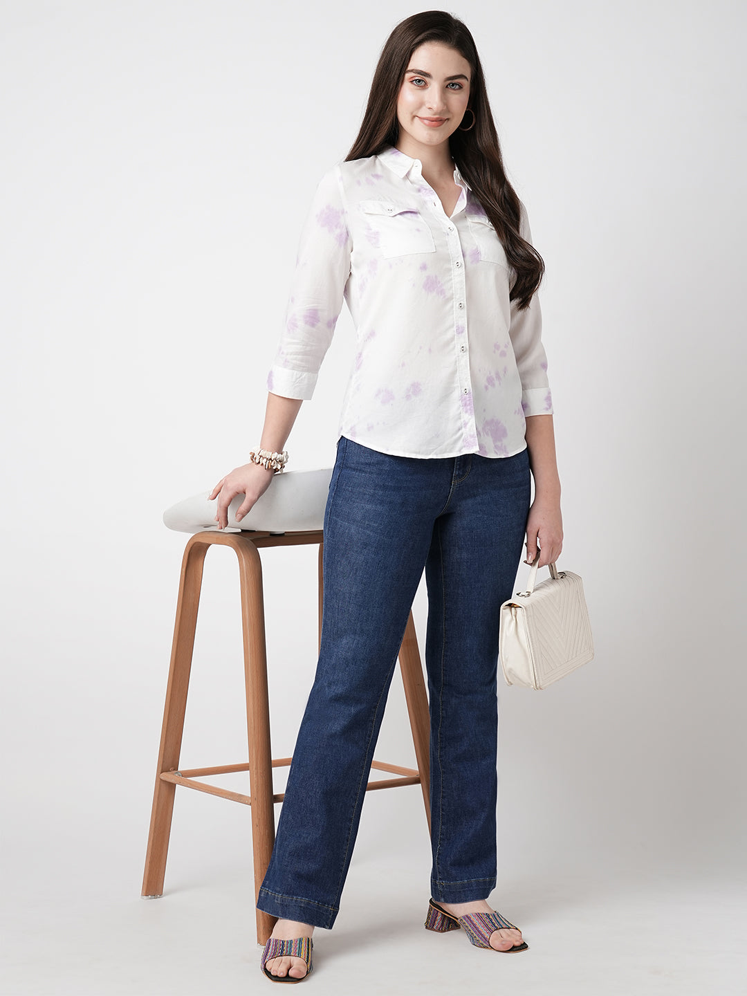 Women Blue High-Rise Flare Jeans