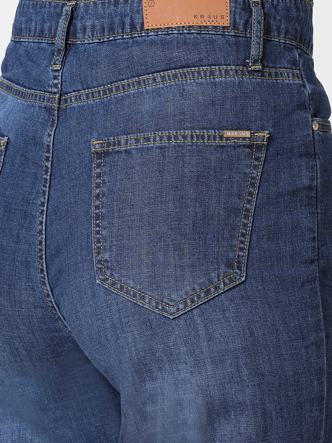 Women Blue High-Rise Mom Fit Jeans