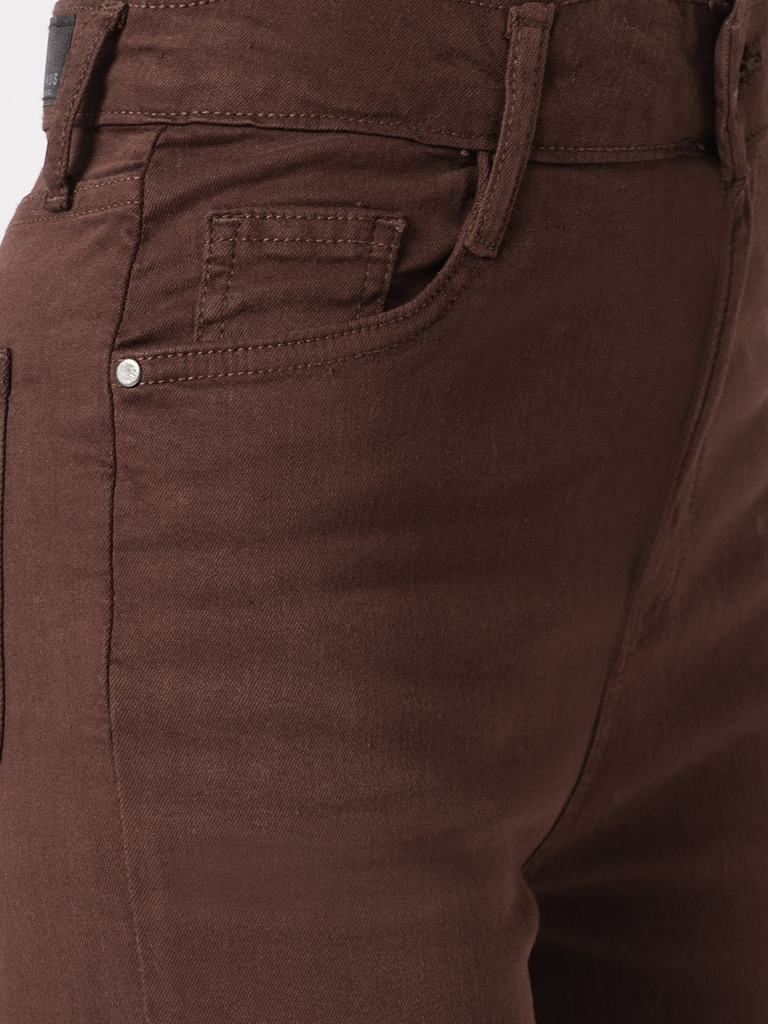 Women Sepia High-Rise Straight Fit Jeans