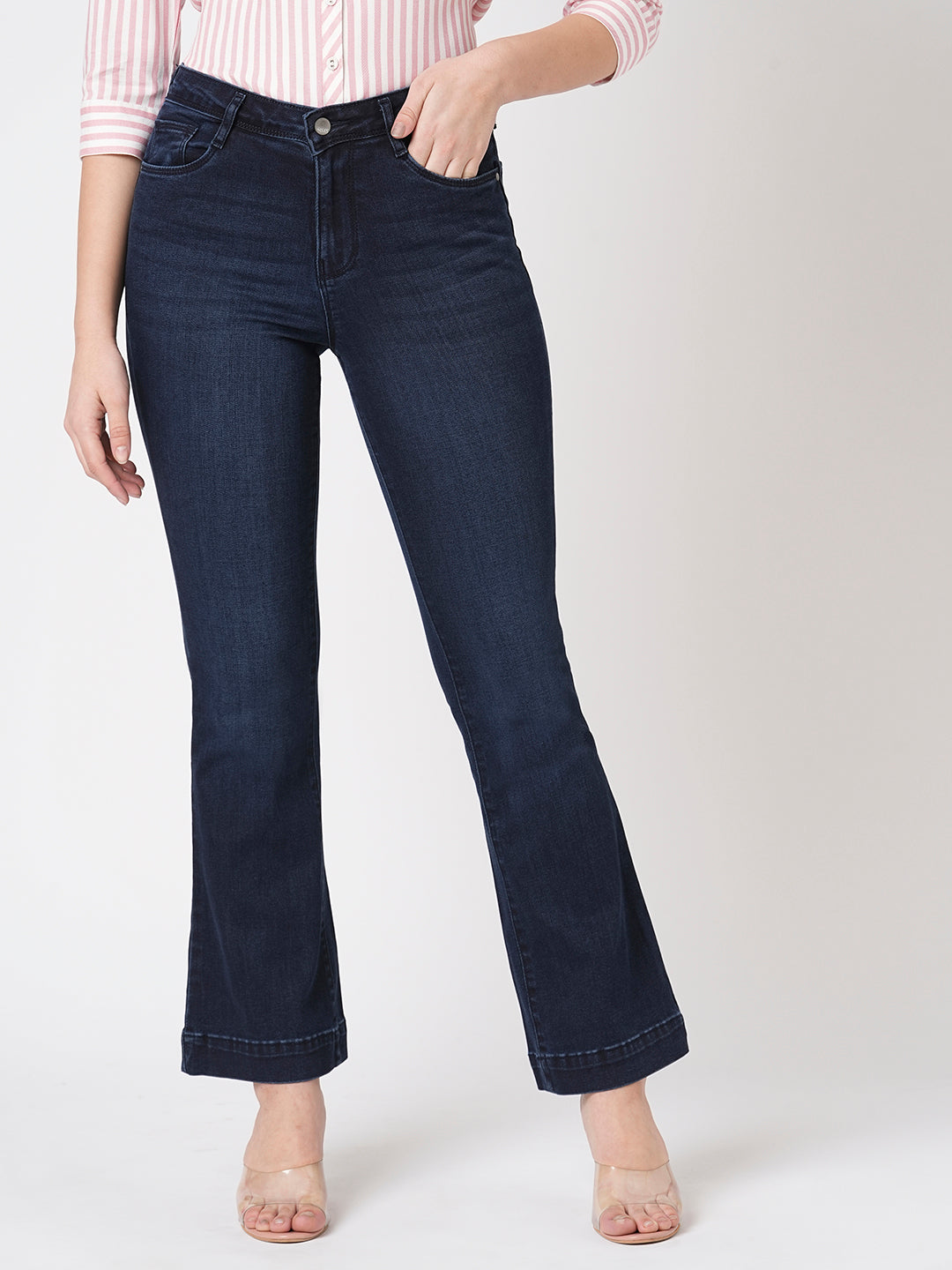 Beverly High Rise Skinny Flared Jeans | Veronica Beard