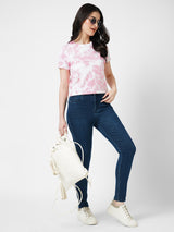 Women Dark Blue K504 Sky High Rise Skinny Fit Jeans