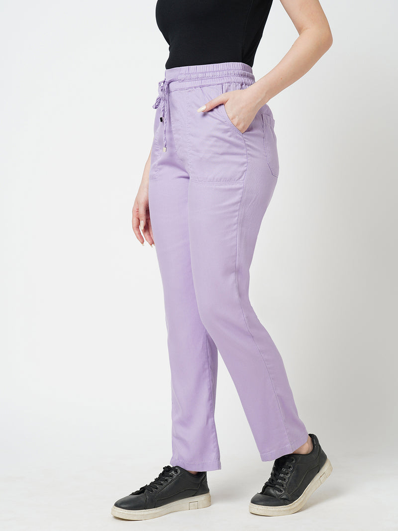 Women Lilac K3015 Mid Rise Comfort Jeans