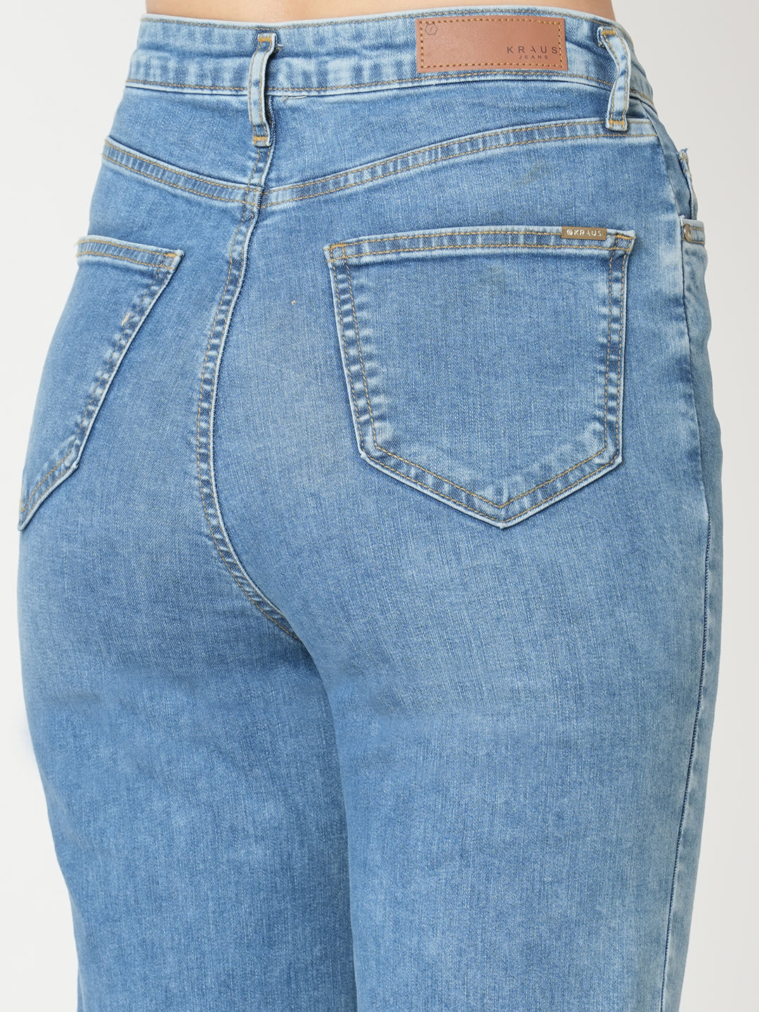 Women Blue High-Rise Loose Straight Jeans