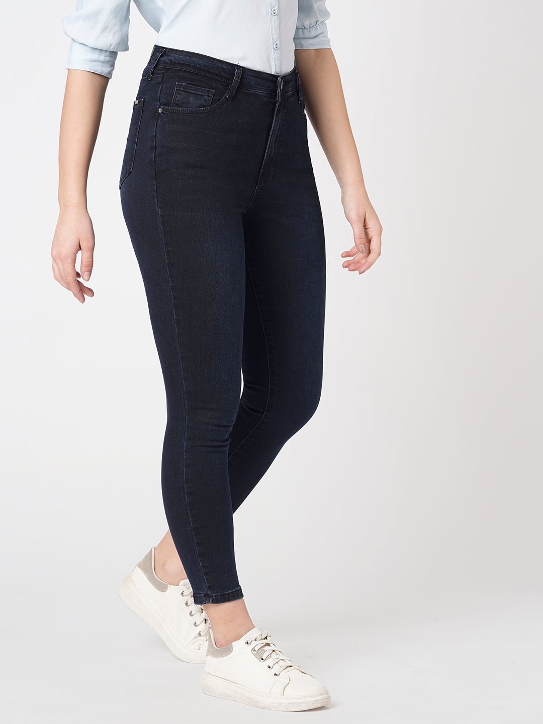 Women Blue/Black Super High-Rise Super Skinny Jeans