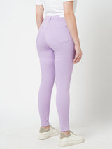 Women Lilac K4014 High Rise Skinny Jeans