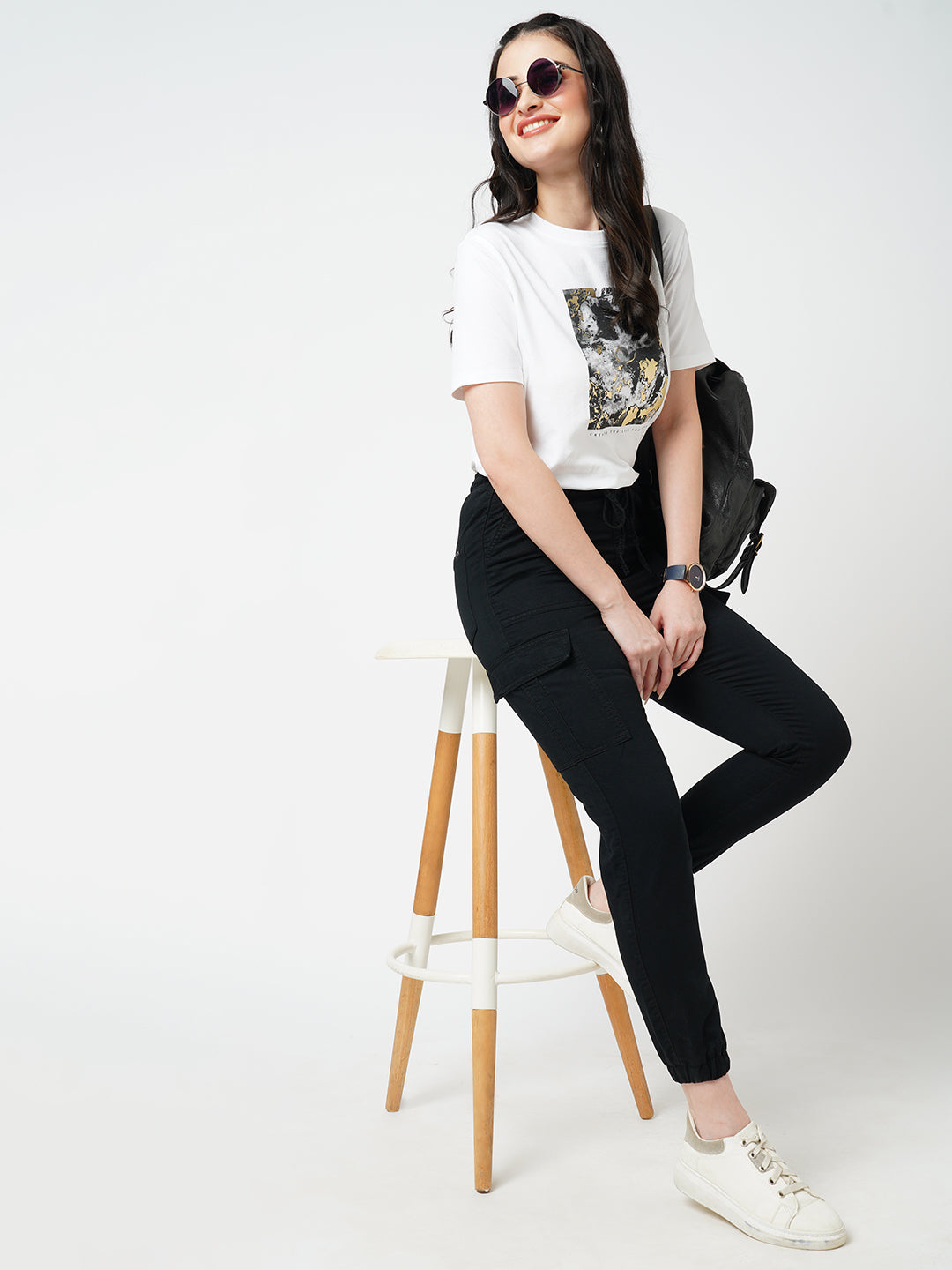 Women Black Cargo