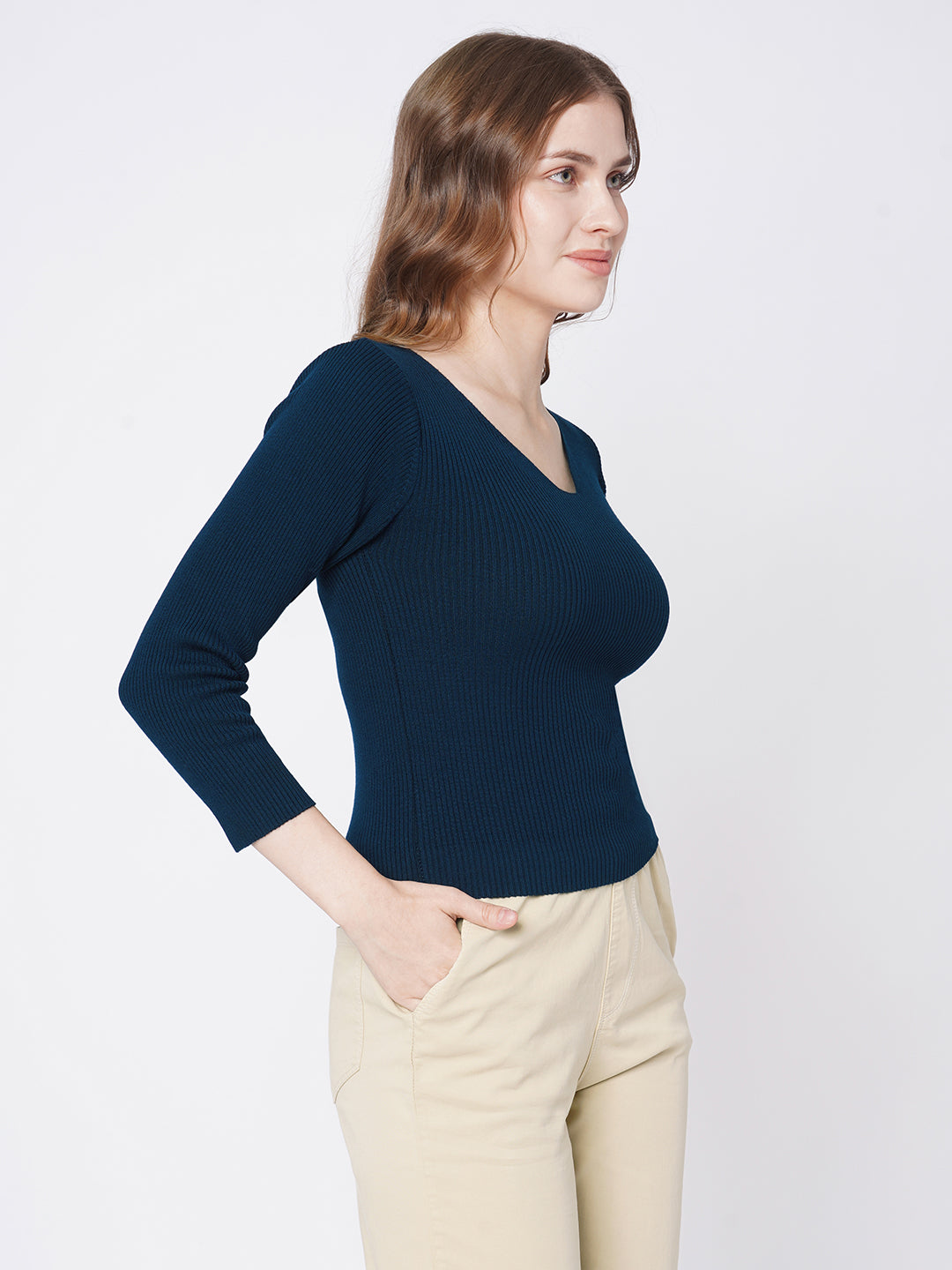 Women Ribbed T-Shirt