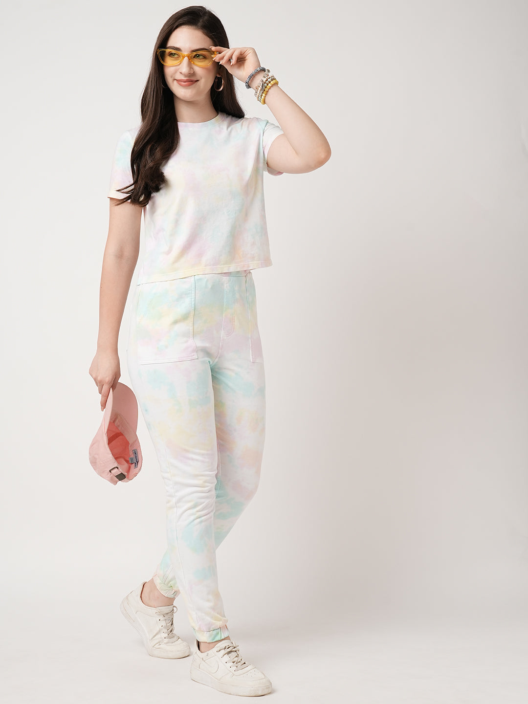 Women Multi-Tie-Dye Athleisure T-Shirt