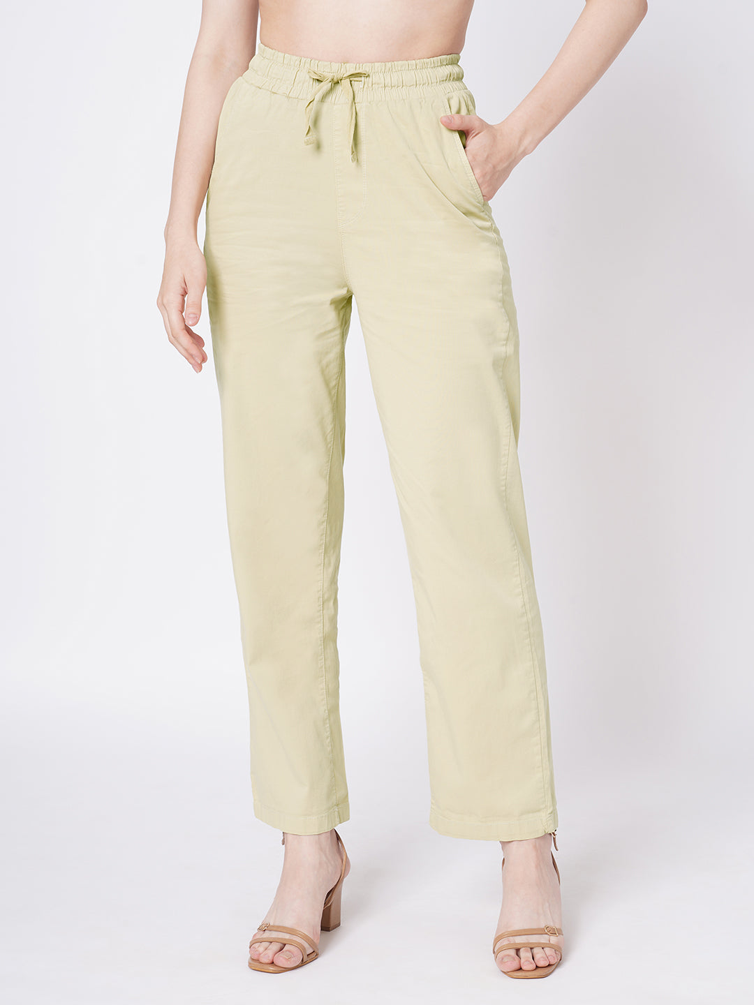 Women Beige Joggers