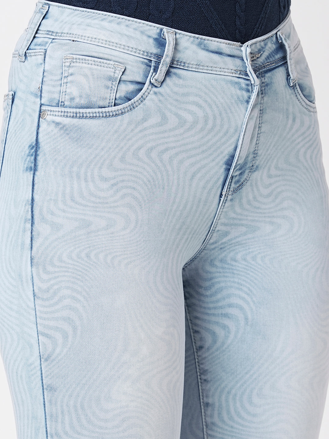 Light Blue Mid-Rise Skinny Jeans