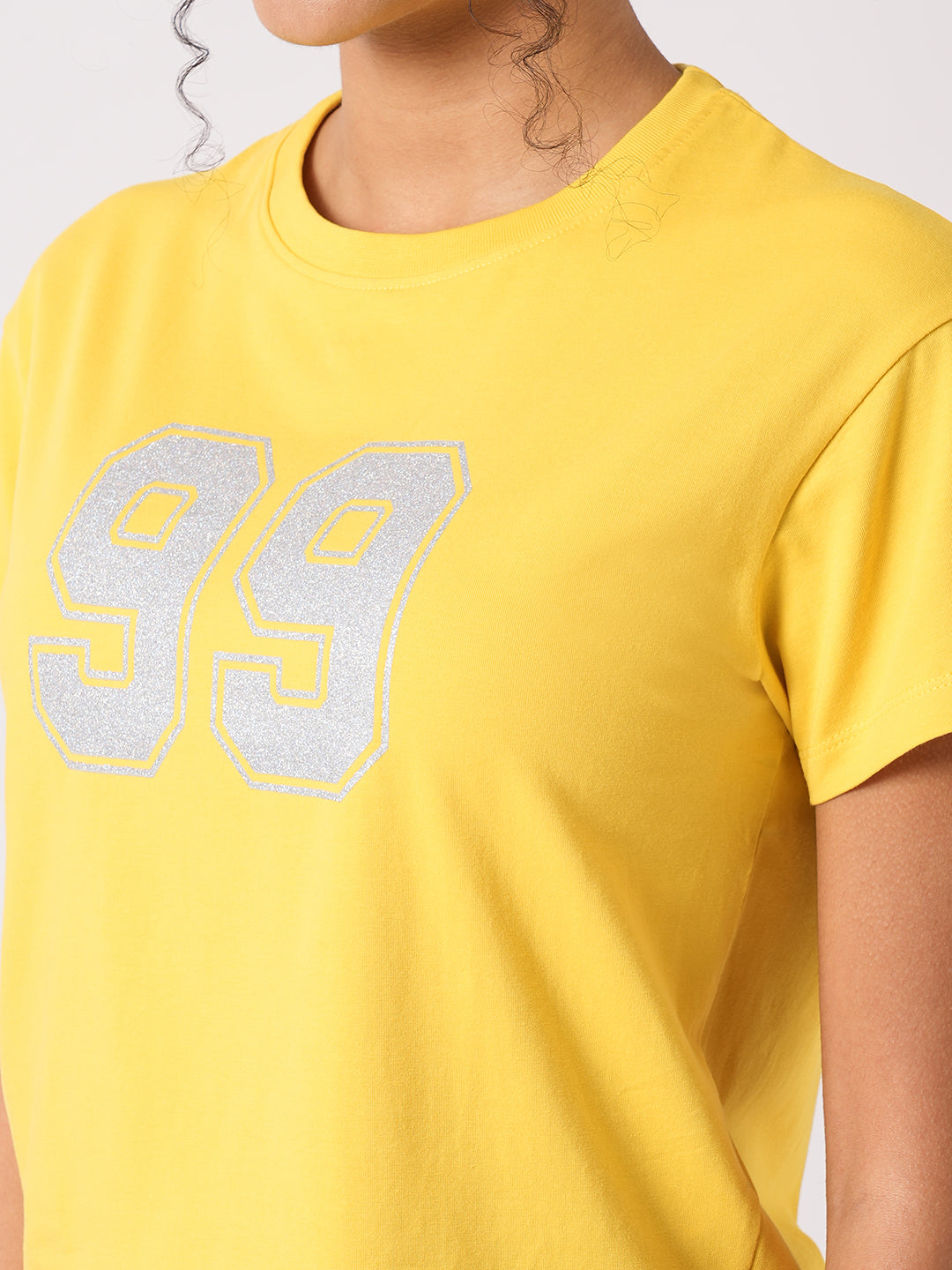 Women Slim Fit  Golden Sunset Crop  Graphic Tees
