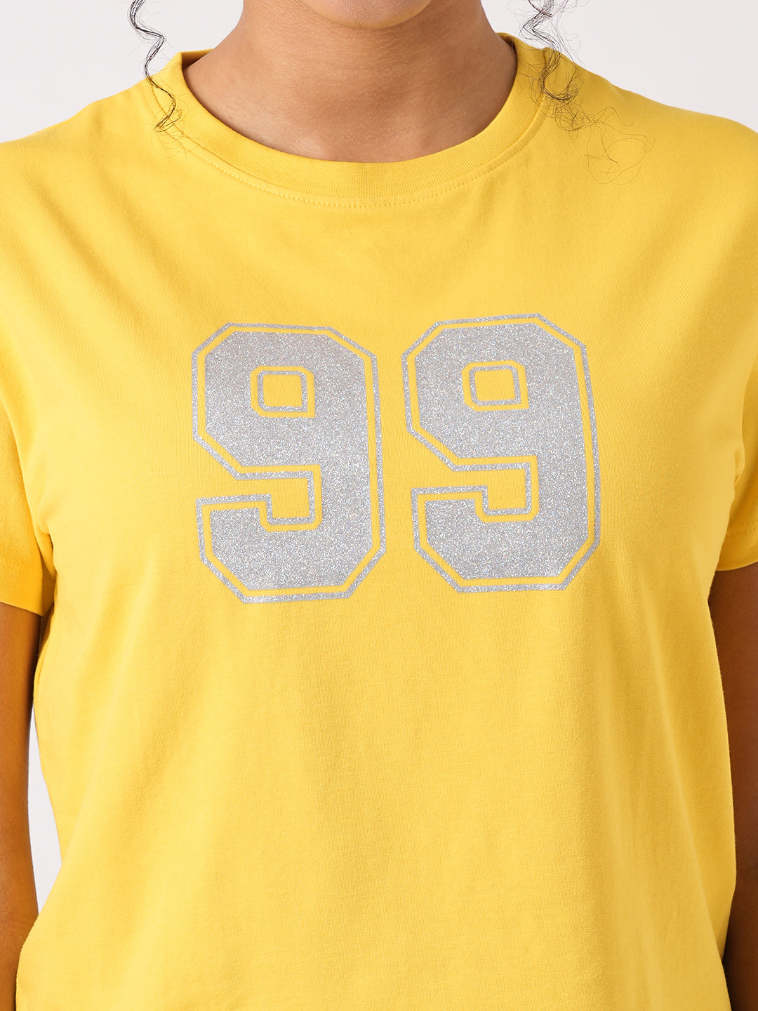 Women Slim Fit  Golden Sunset Crop  Graphic Tees