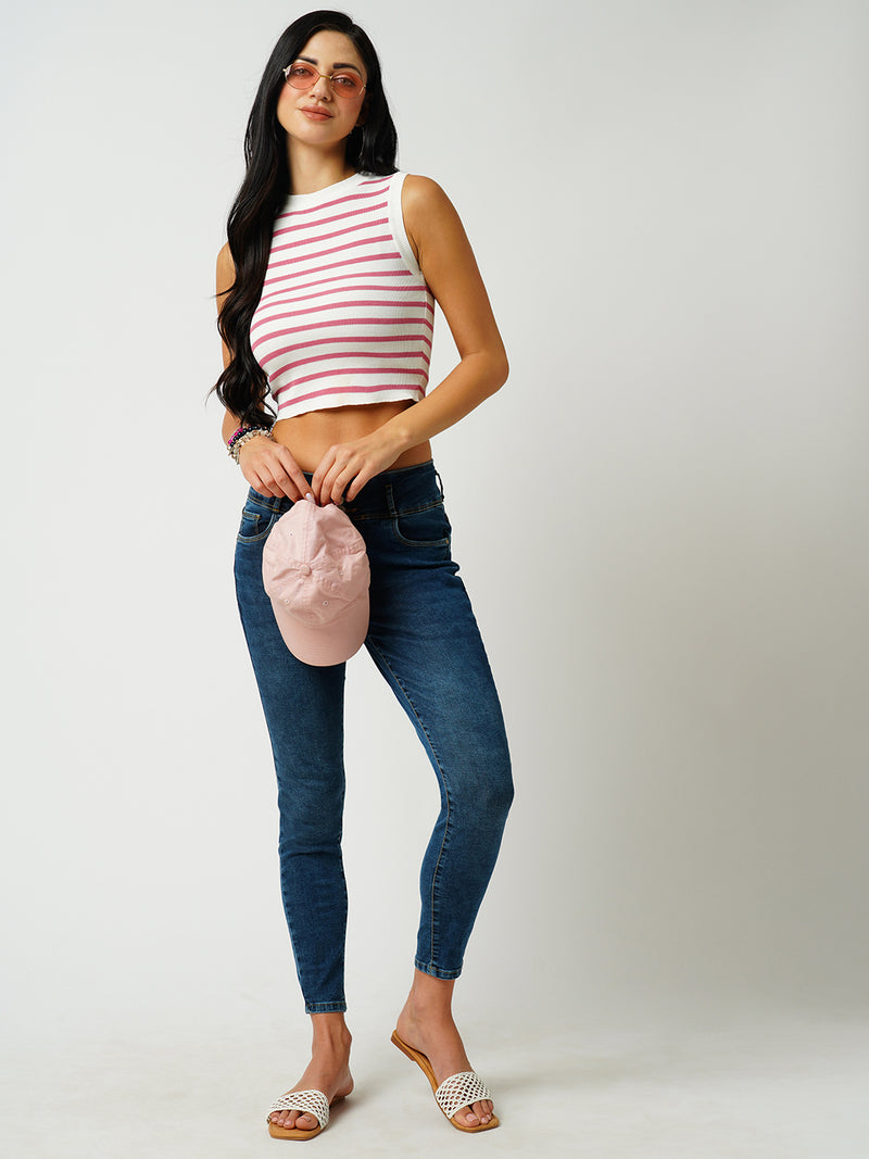 Women Blue Super High Rise Super Skinny Jeans