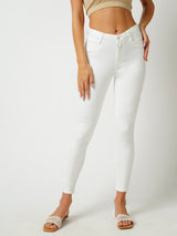 Women White High Rise Skinny Jeans