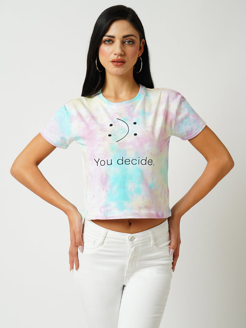 Women Multi Tie Dyed Tie & Dye Short Sleeves T-Shirts