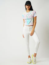 Women Multi Tie Dyed Tie & Dye Short Sleeves T-Shirts
