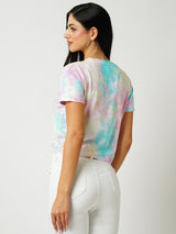 Women Multi Tie Dyed Tie & Dye Short Sleeves T-Shirts