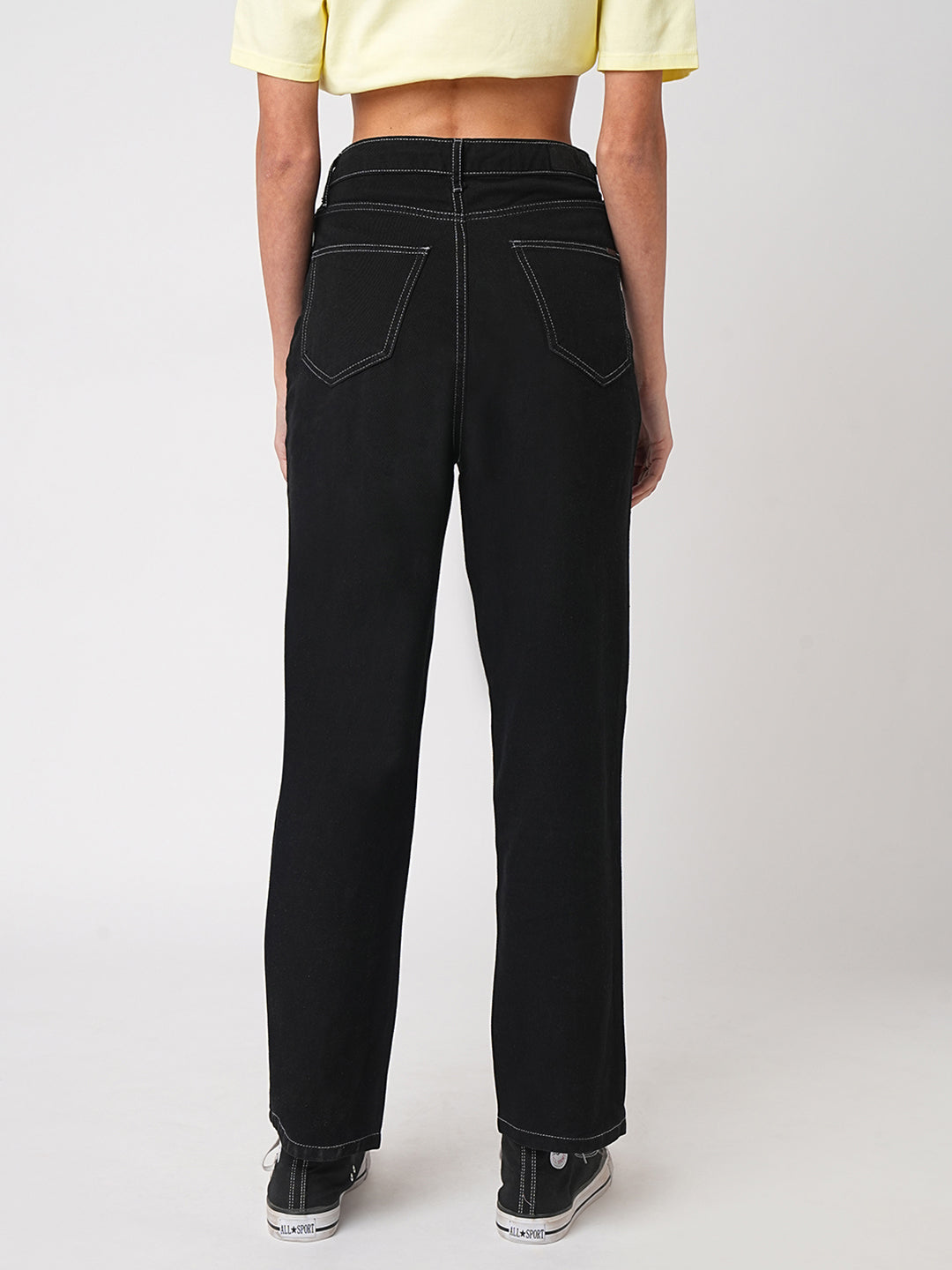Women High-Rise Loose Straight Jeans