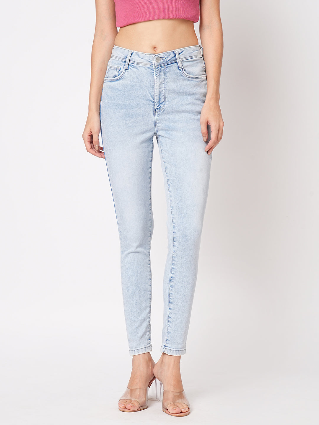 Women Sky High-Rise Skinny Fit Jeans