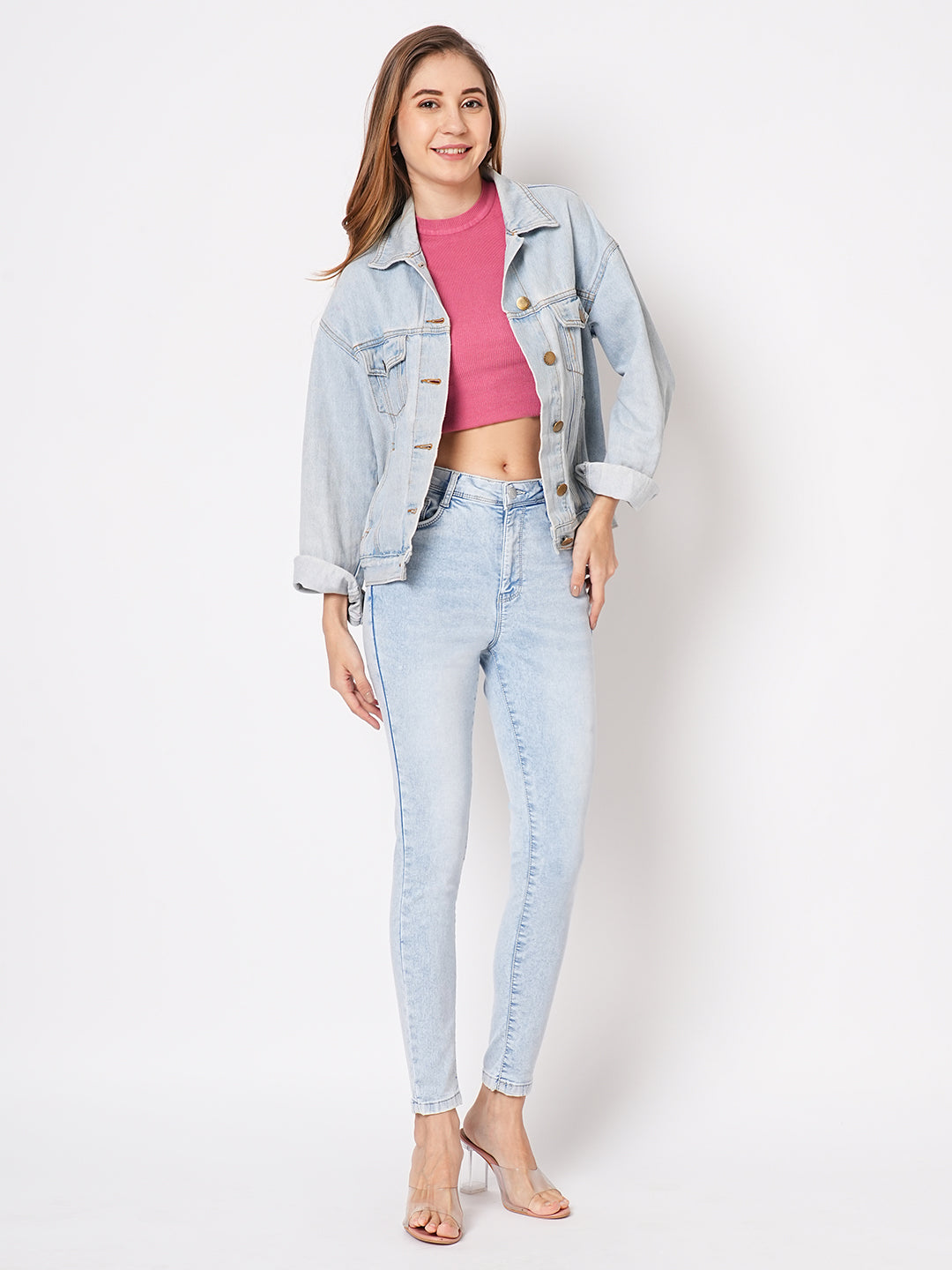 Women Sky High-Rise Skinny Fit Jeans