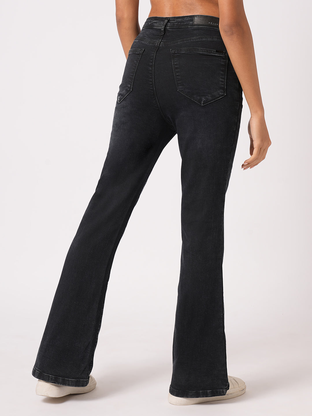 Women Black High-Rise Flare Jeans