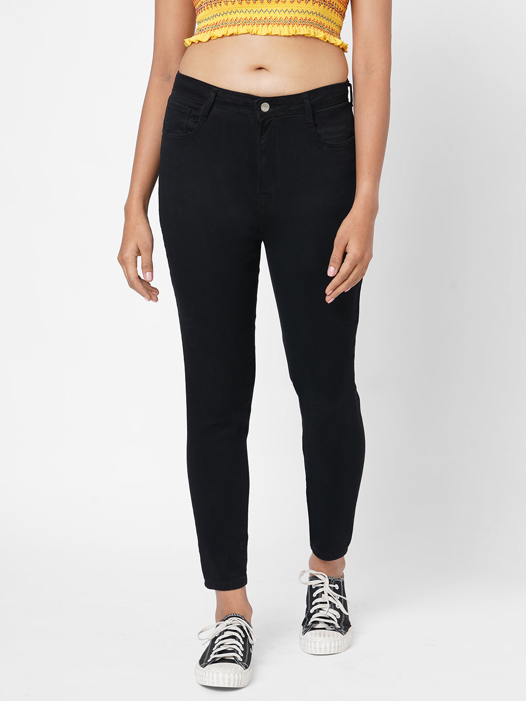 Women Black Super High-Rise Super Skinny Jeans