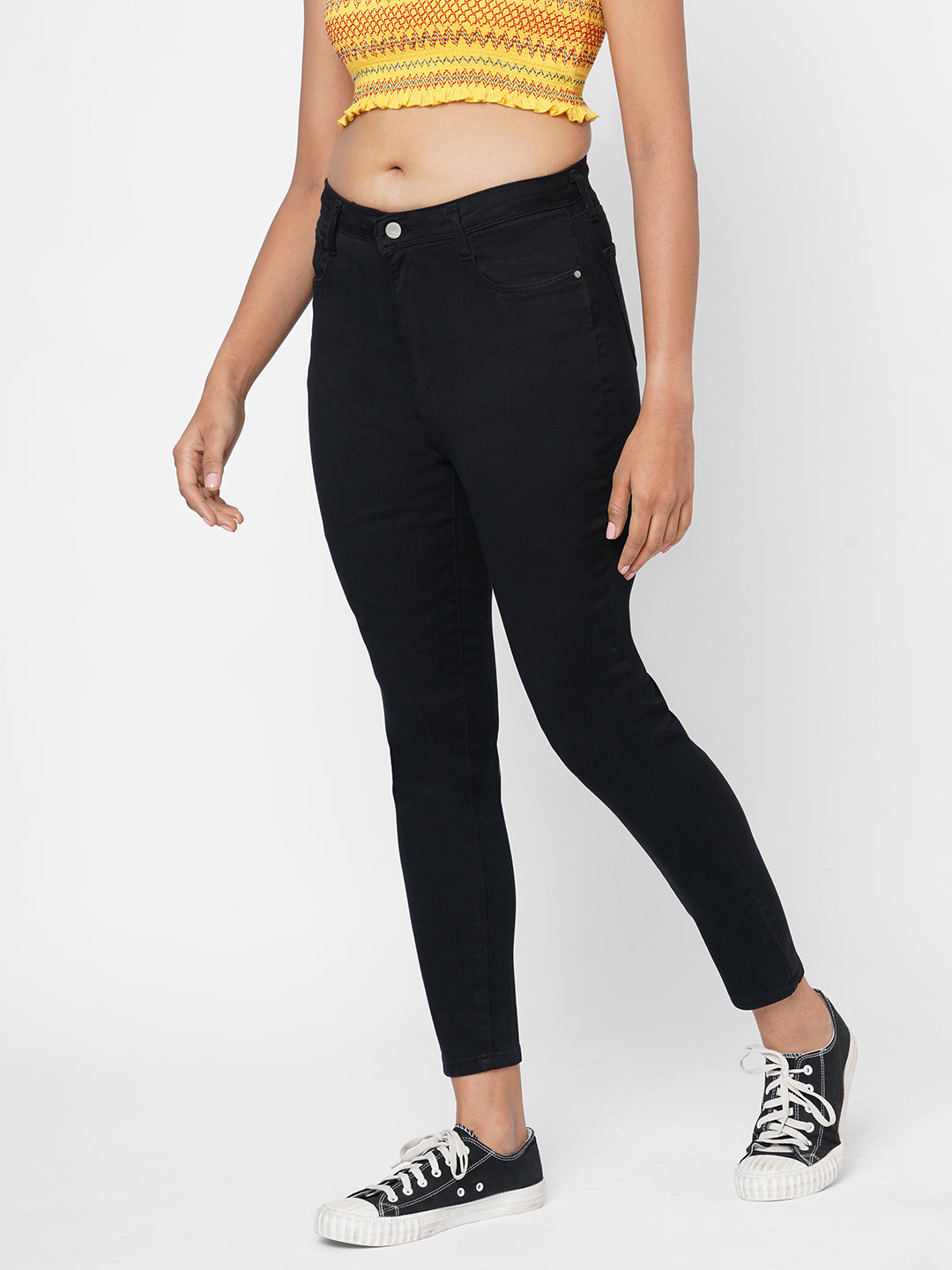 Women Black Super High-Rise Super Skinny Jeans
