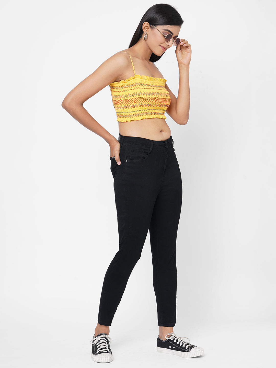 Women Black Super High-Rise Super Skinny Jeans