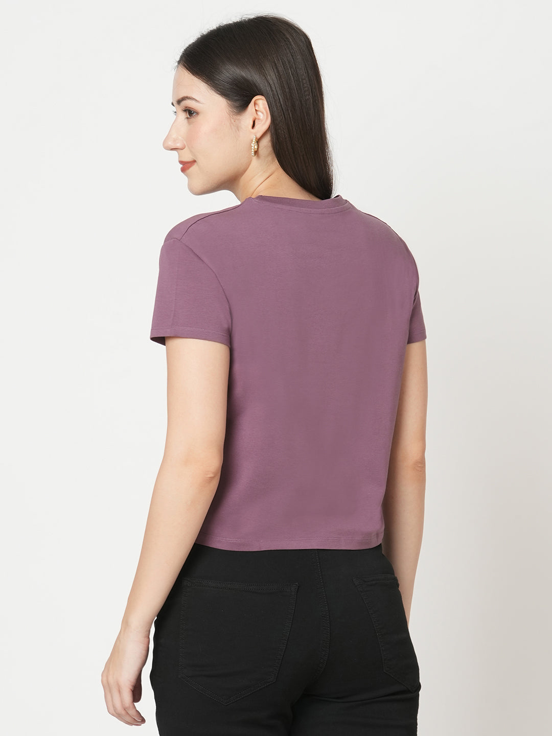 Women Mauve Graphic Tees