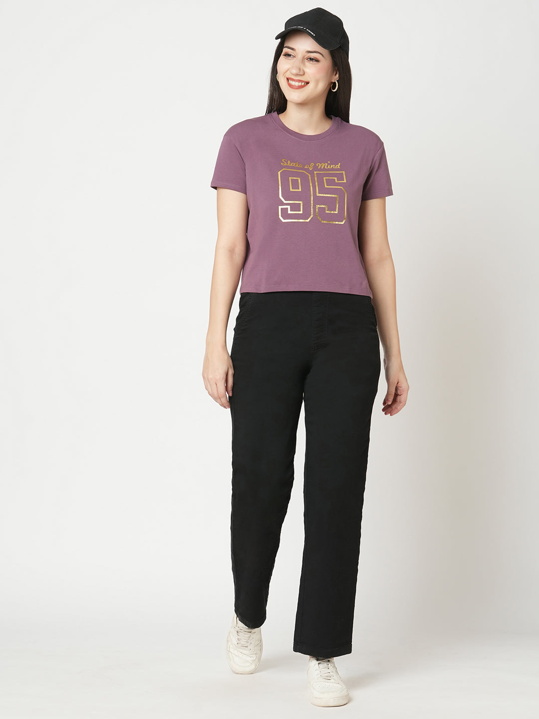 Women Mauve Graphic Tees