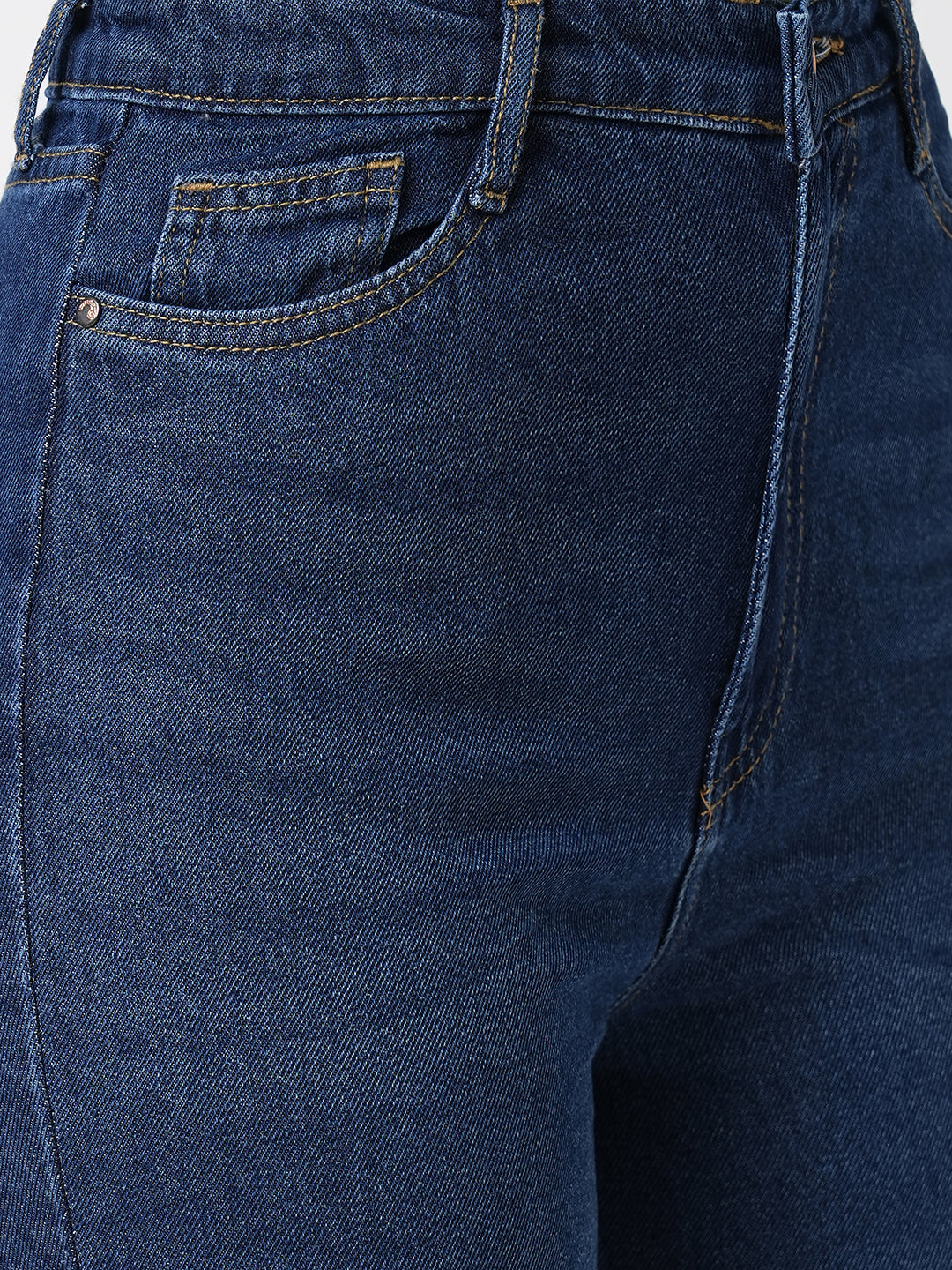 Women Blue High-Rise Loose Straight Fit Jeans