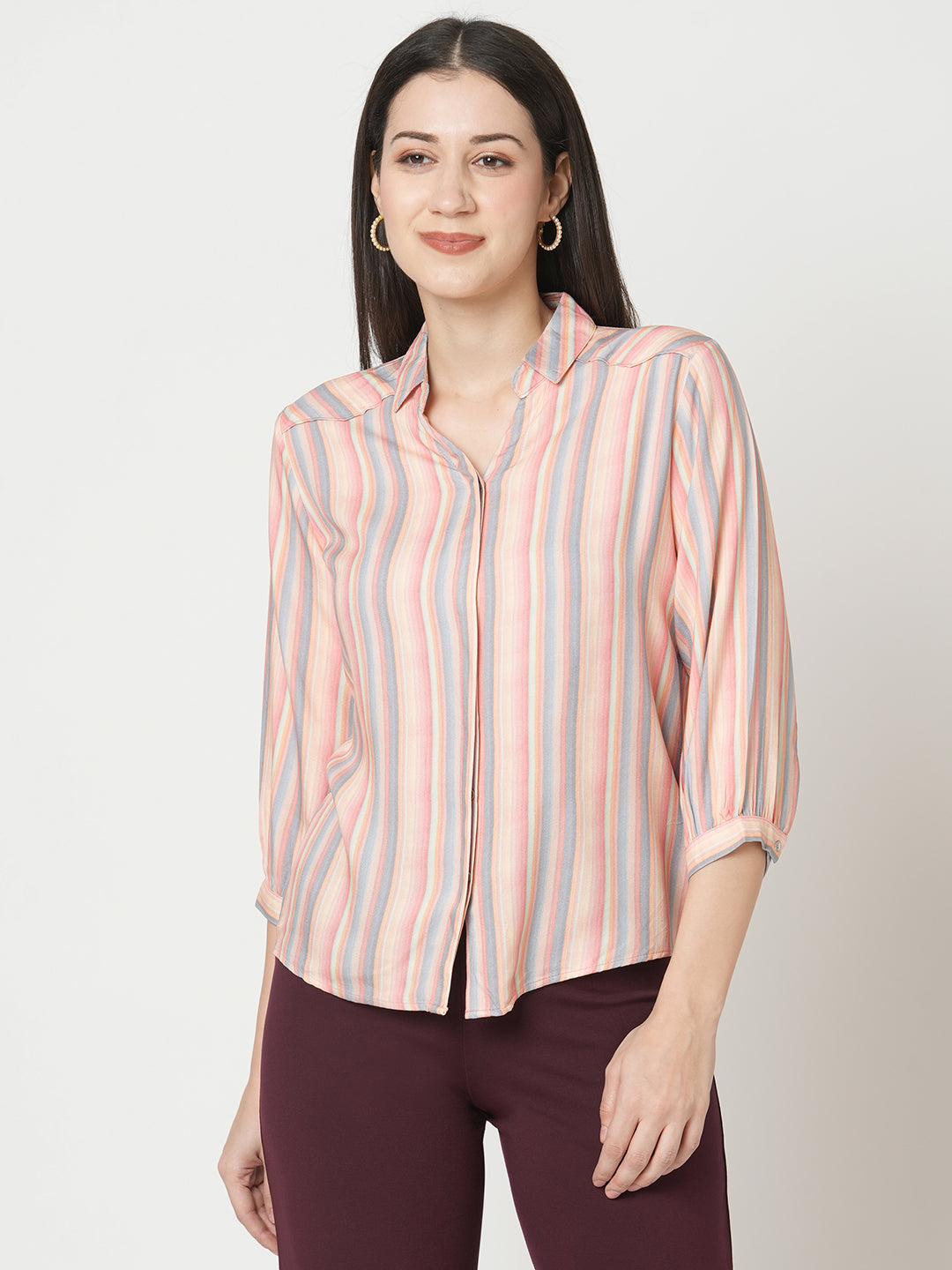 Women Multi Stripe Shirt