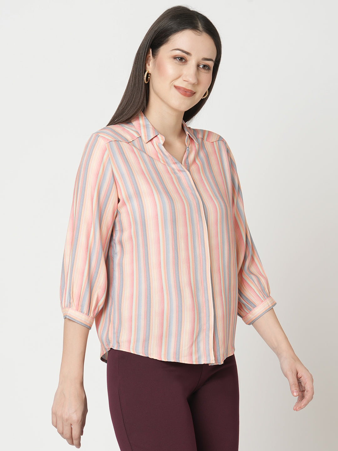 Women Multi Stripe Shirt