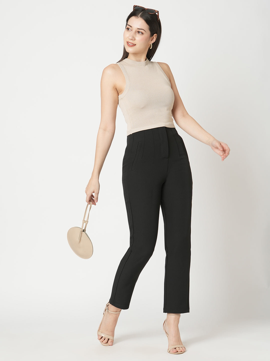 Women Mid-Rise Slim Fit Trousers