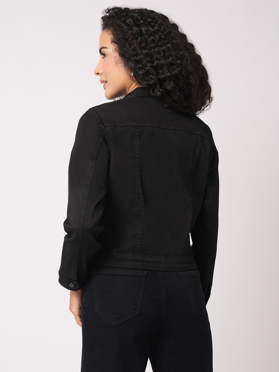 Women Black Denim Jacket