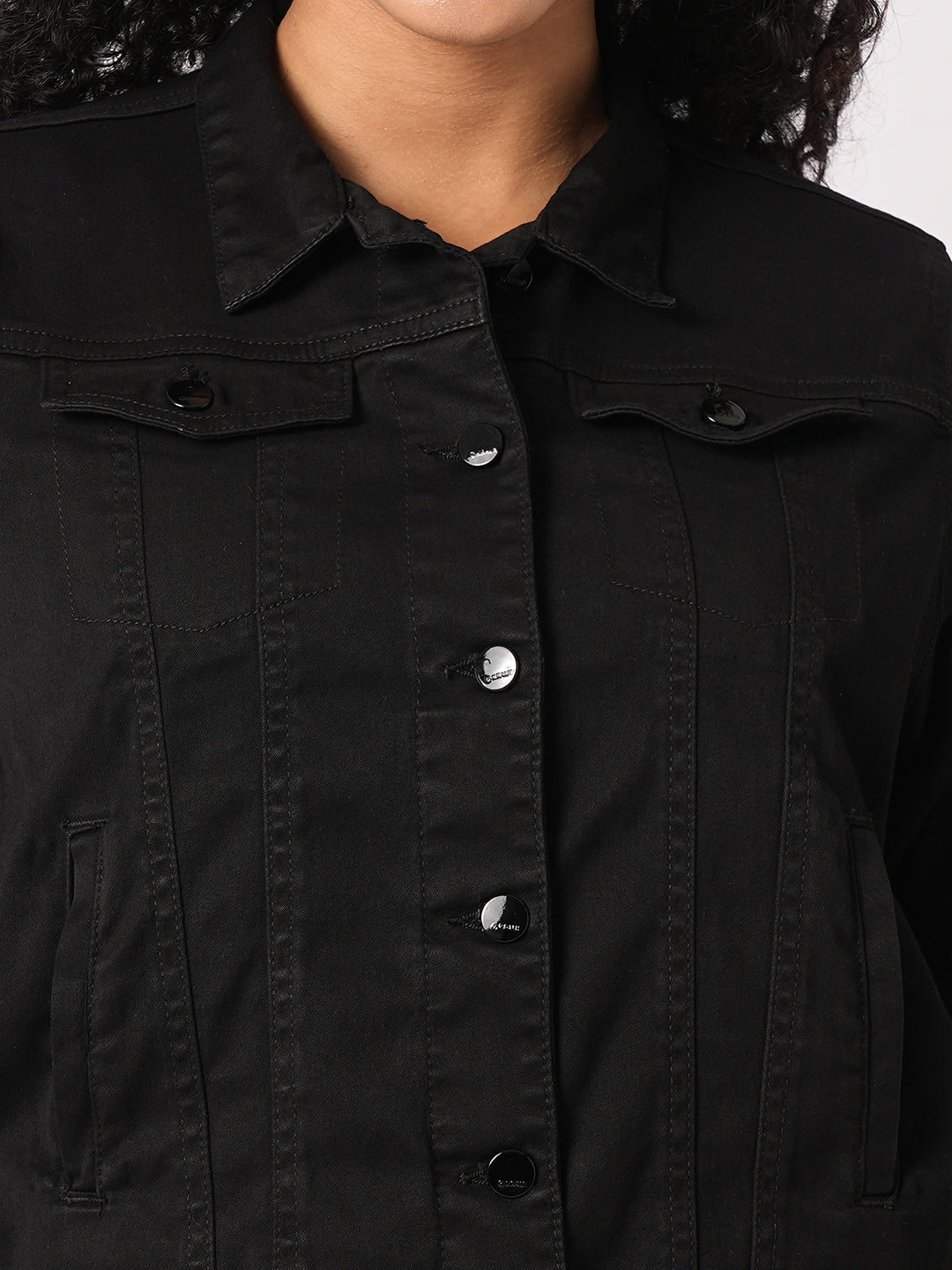 Women Black Denim Jacket