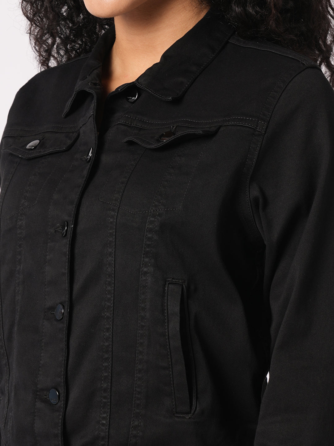 Women Black Denim Jacket