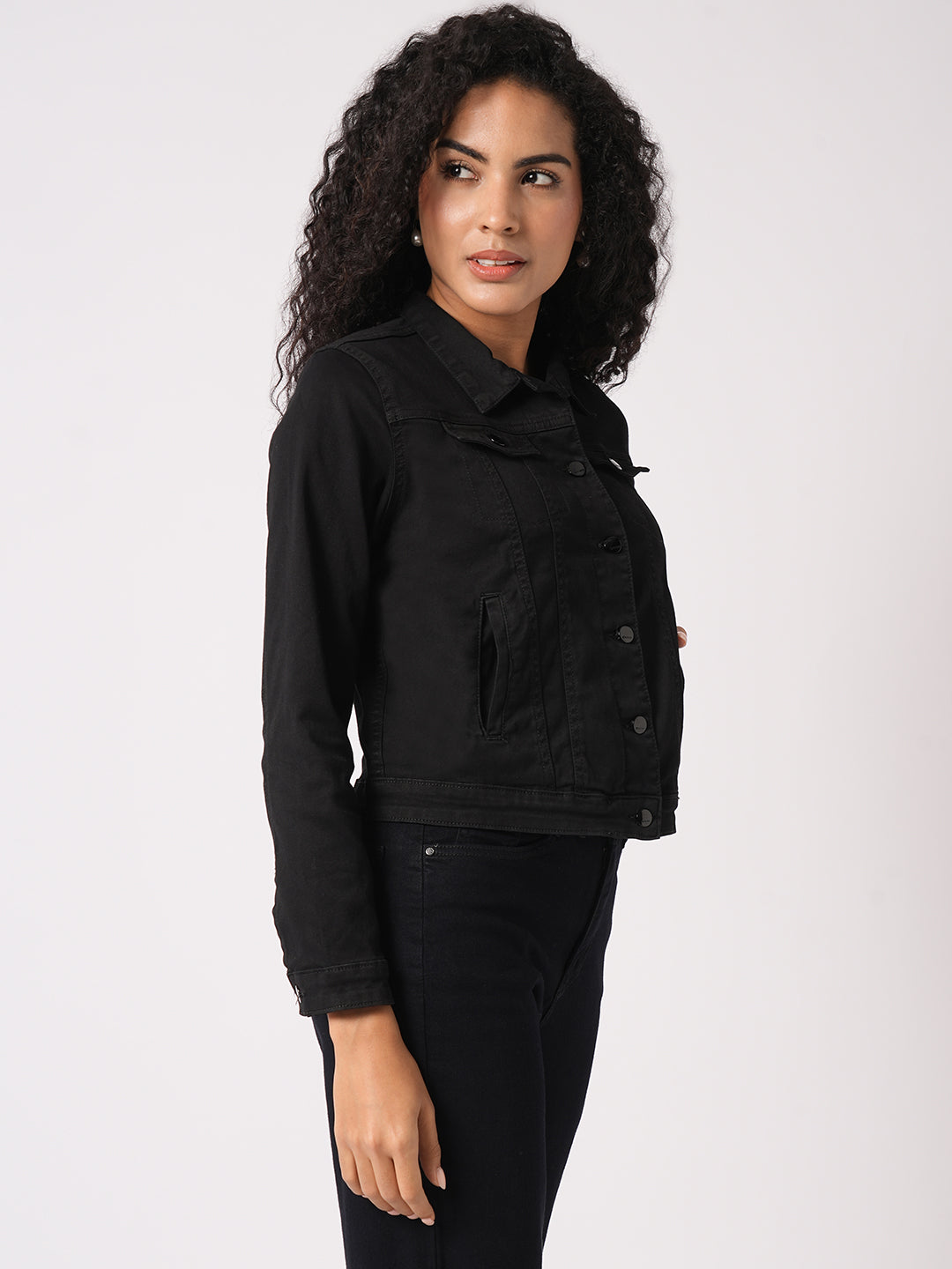 Women Black Denim Jacket