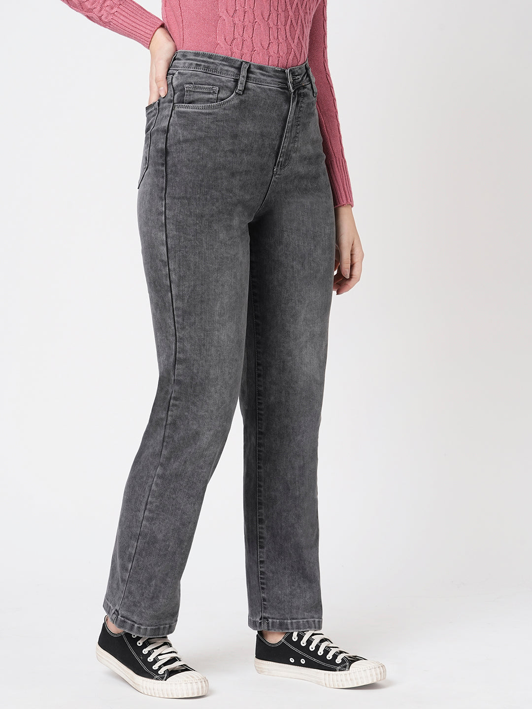 Women High-Rise Relax Straight Jeans